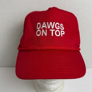 Vintage Dawgs On Top Adult  Rope Snapback Hat Baseball Cap Georgia Bull Dogs